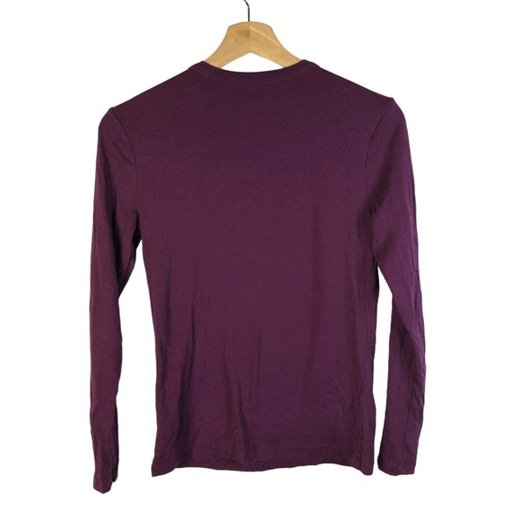A New Day Dark Purple Crewneck Long Sleeve T-Shirt S - Picture 3 of 4